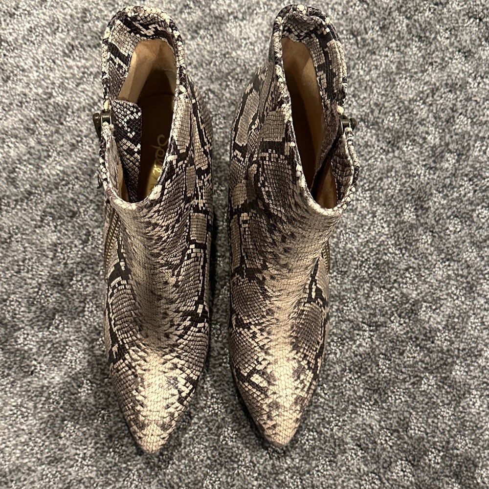 Splendid Snakeskin Pattern Ankle Booties - image 3